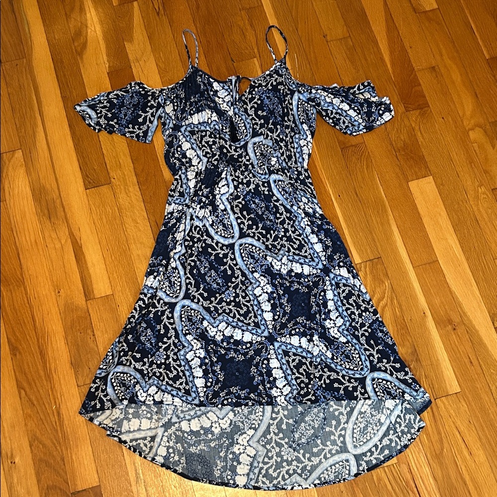 Blue Patterned Women's Dress